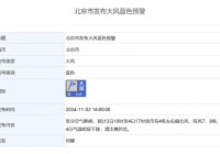 北京发布大风蓝色预警 阵风可达七八级