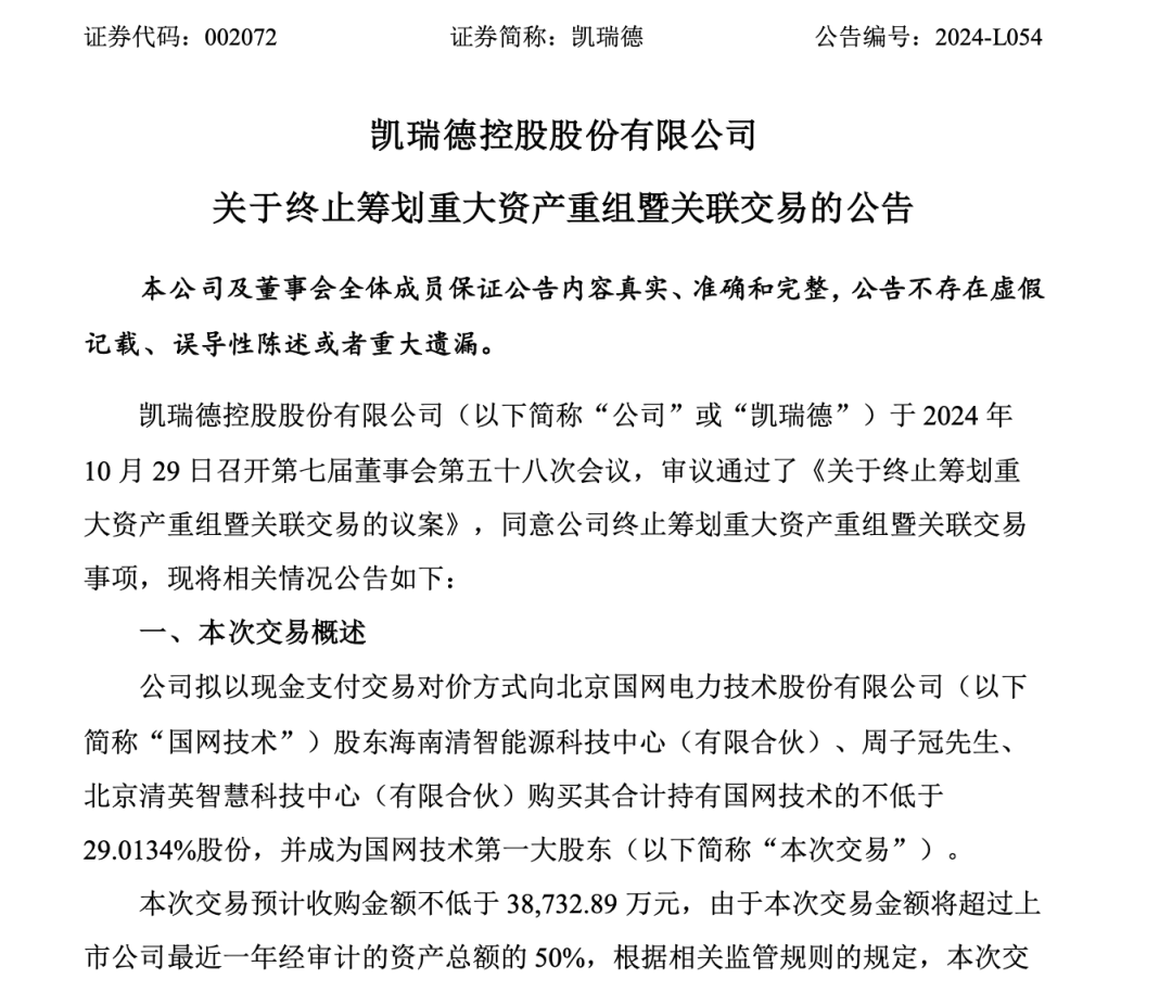 上万股民懵了！股价一字跌停！这家公司突发公告：重大资产重组终止！“至少一个月不再筹划”